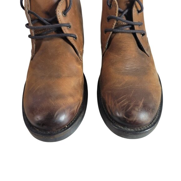 Clarks Mens Boots Brown Size 9.5M Bonitto Mid Leather Lace Up Ankle Style 34108 - Picture 3 of 11